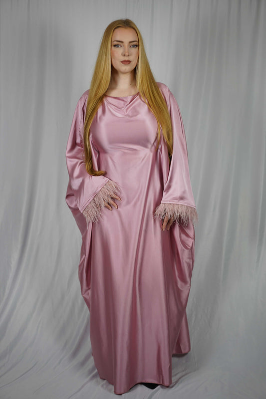 Pink Butterfly Abaya