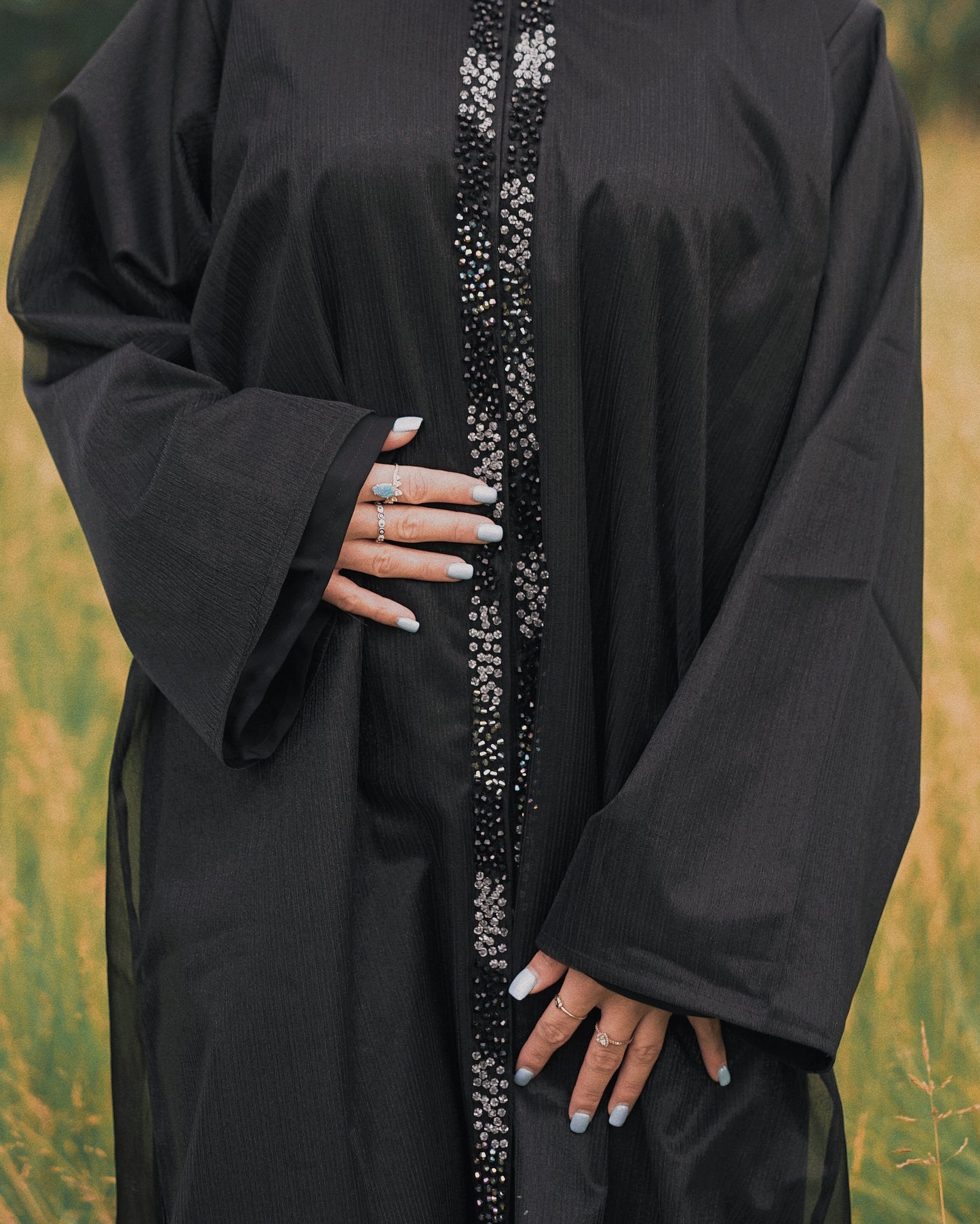 Black Organza Abaya