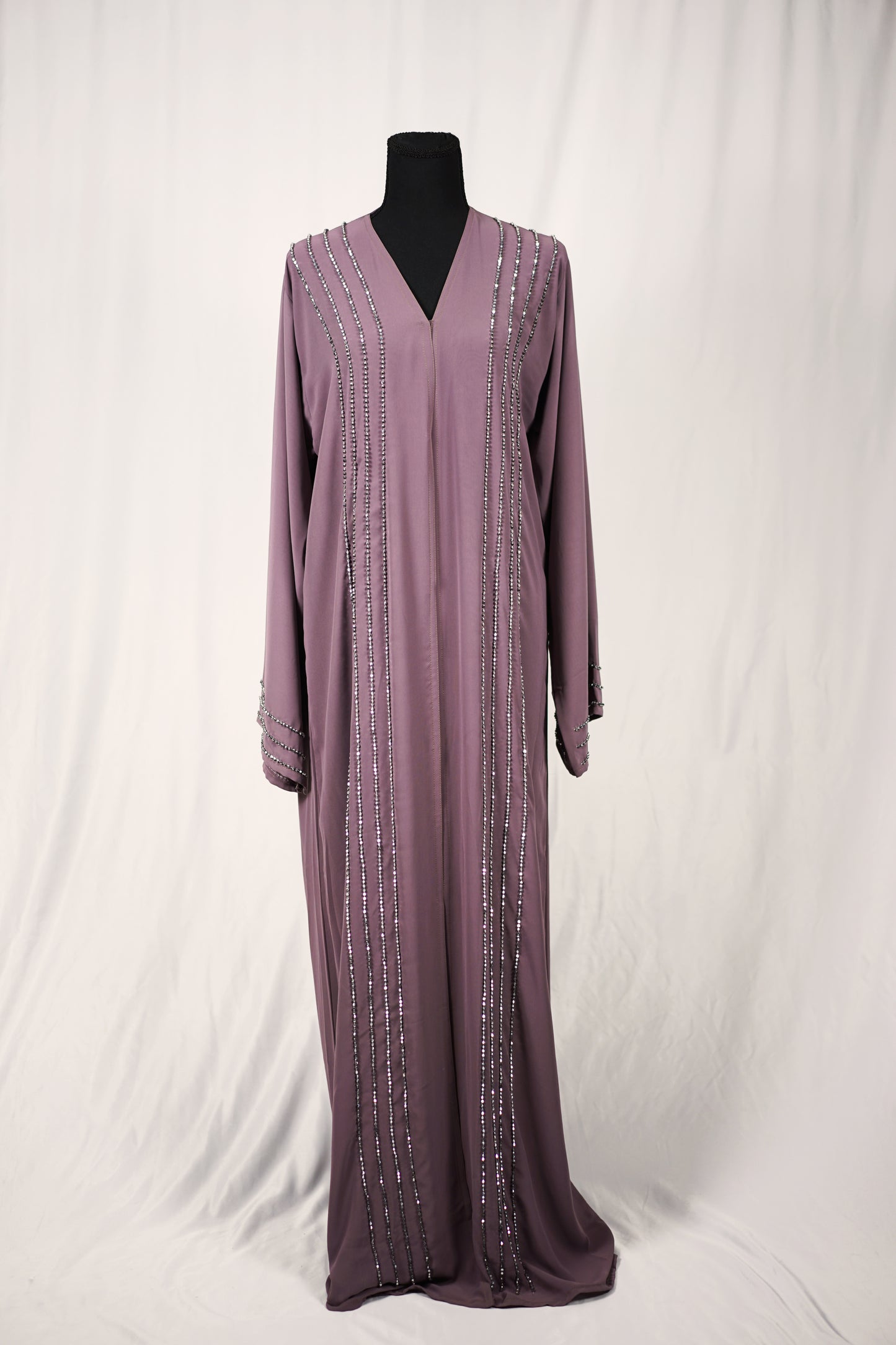 Purple Beaded Abaya