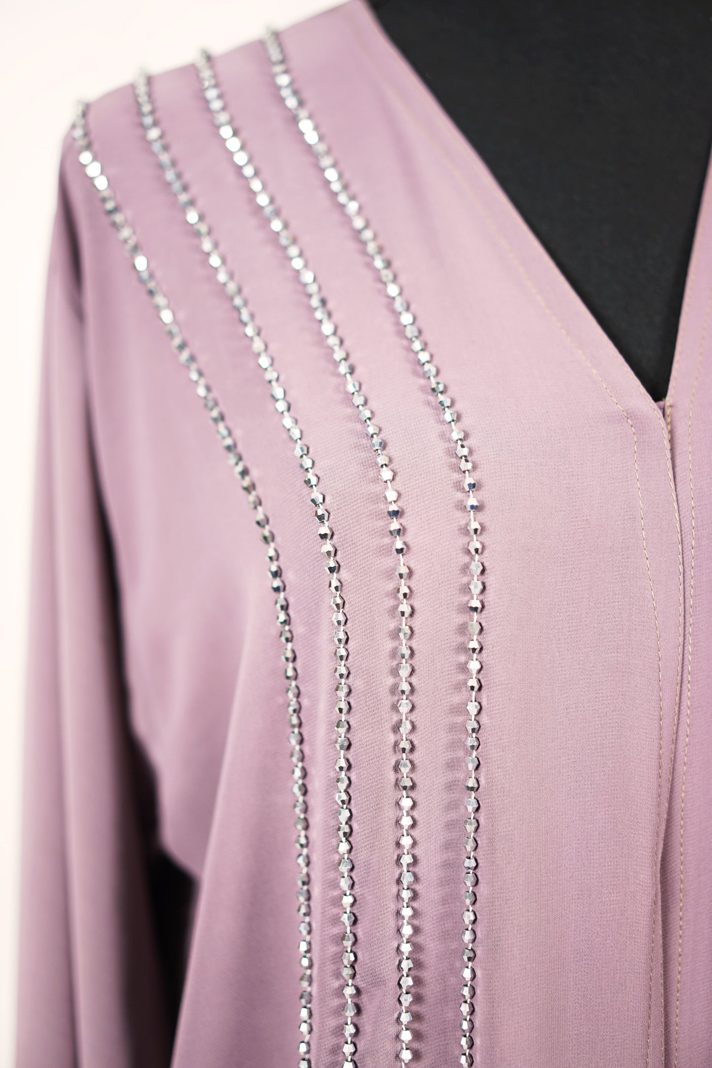 Purple Beaded Abaya